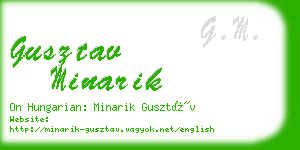 gusztav minarik business card